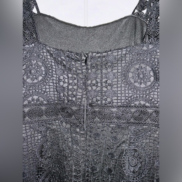 Lena Bodycon Dress Lace Flutter Sweetheart Neck Women M Whimsigoth Fairy Grunge - Picture 5 of 8